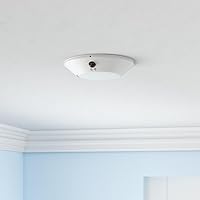 Vista 2 de HONWELL Lámpara de techo alimentada por batería con control remoto, accesorios de techo LED para interiores, luz de ducha inalámbrica, 300 lúmenes