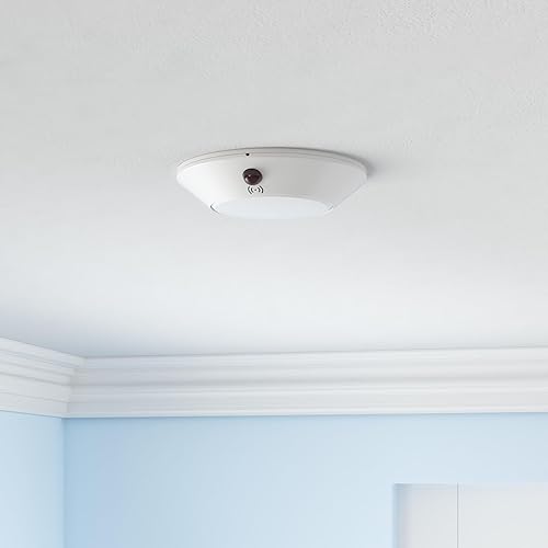 Miniatura 2 de HONWELL Lámpara de techo alimentada por batería con control remoto, accesorios de techo LED para interiores, luz de ducha inalámbrica, 300 lúmenes,