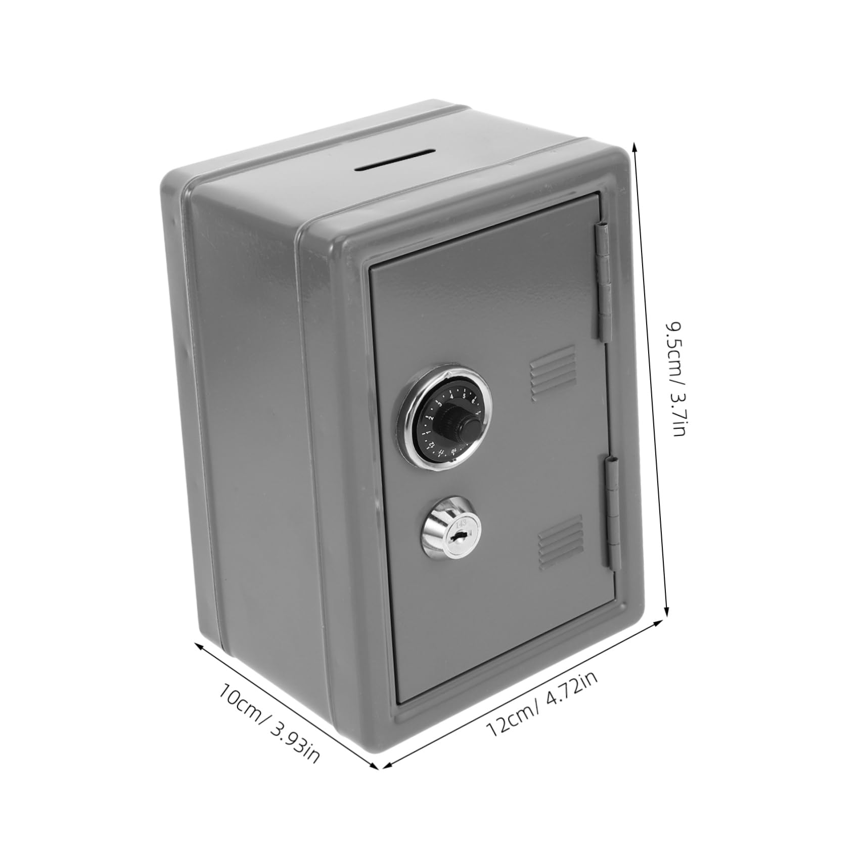 Artibetter Cassetta di Sicurezza e Chiave Doppio Meccanismo di Chiusura Cassaforte in Ferro Mini Colore Argento per Ufficio e Viaggio