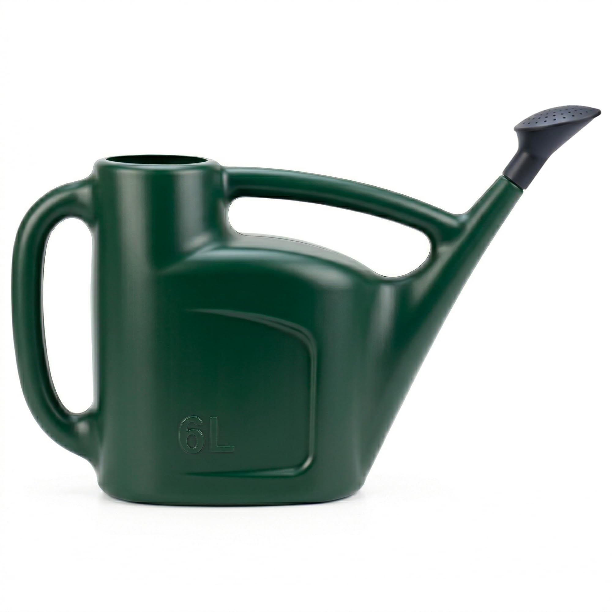 ANGIX 6L Watering Can With Long Spout & Detachable Rose Head Lightweight Durable Indoor & Outdoor Water Can For Plants Flowers Houseplants Garden (Green)