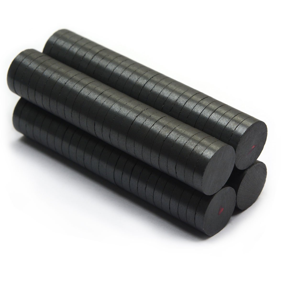 CMS Magnetics Ceramic Magnets Dia 5/8" x 1/8" Disc - Grade 8 Hard Ferrite Magnets - Crafts, Science and Hobbies - Package of 100