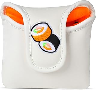 Andux PU Mallet Putter Cover Golf Putter Head Covers White Sushi MT/TG19