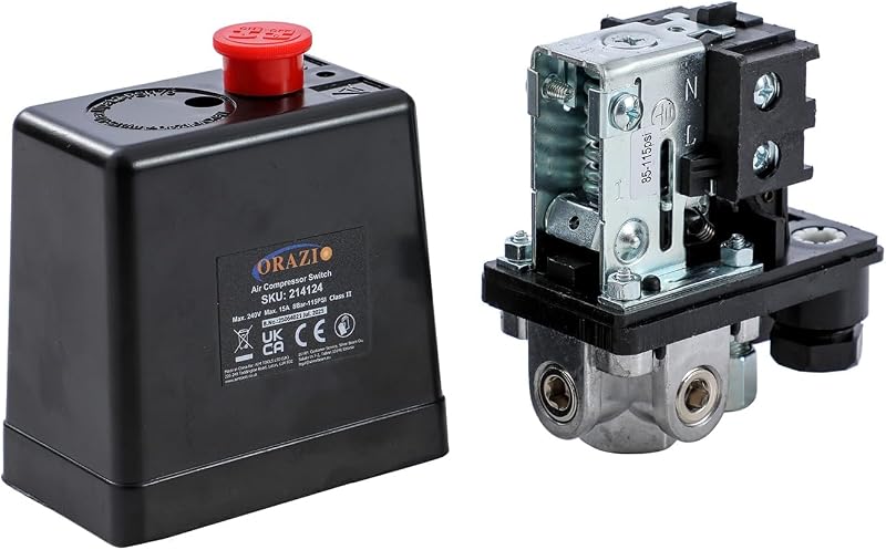 ORAZIO Nyomáskapcsoló G1/4 220V 16A Légkompresszor Vezérlő Szelep