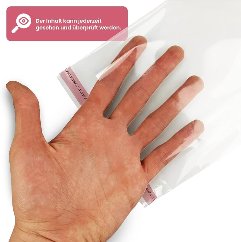 Netuno 100db Öntapadós Átlátszó Tasak 13,5x18,5cm - Polipropilén Csomagolózacskó Dokumentumokhoz, Ékszerekhez, Ruhákhoz - Öntapadó Fóliatasa