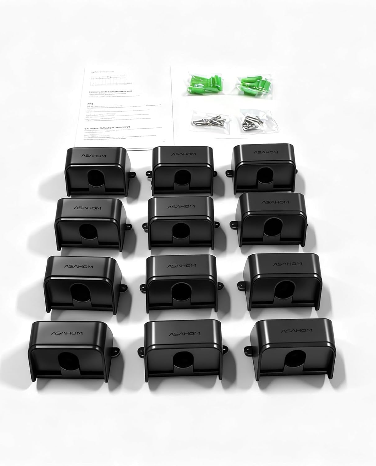 ASAHOM Wall-Mount Enclosure Kit for Govee Permanent Outdoor Lights 2（Model: H705B, H705C, H705D, H705E, H705F）, and Wall Mount Bracket Kit for ASAHOM S1070 S1080 Permanent Christmas Lights, White