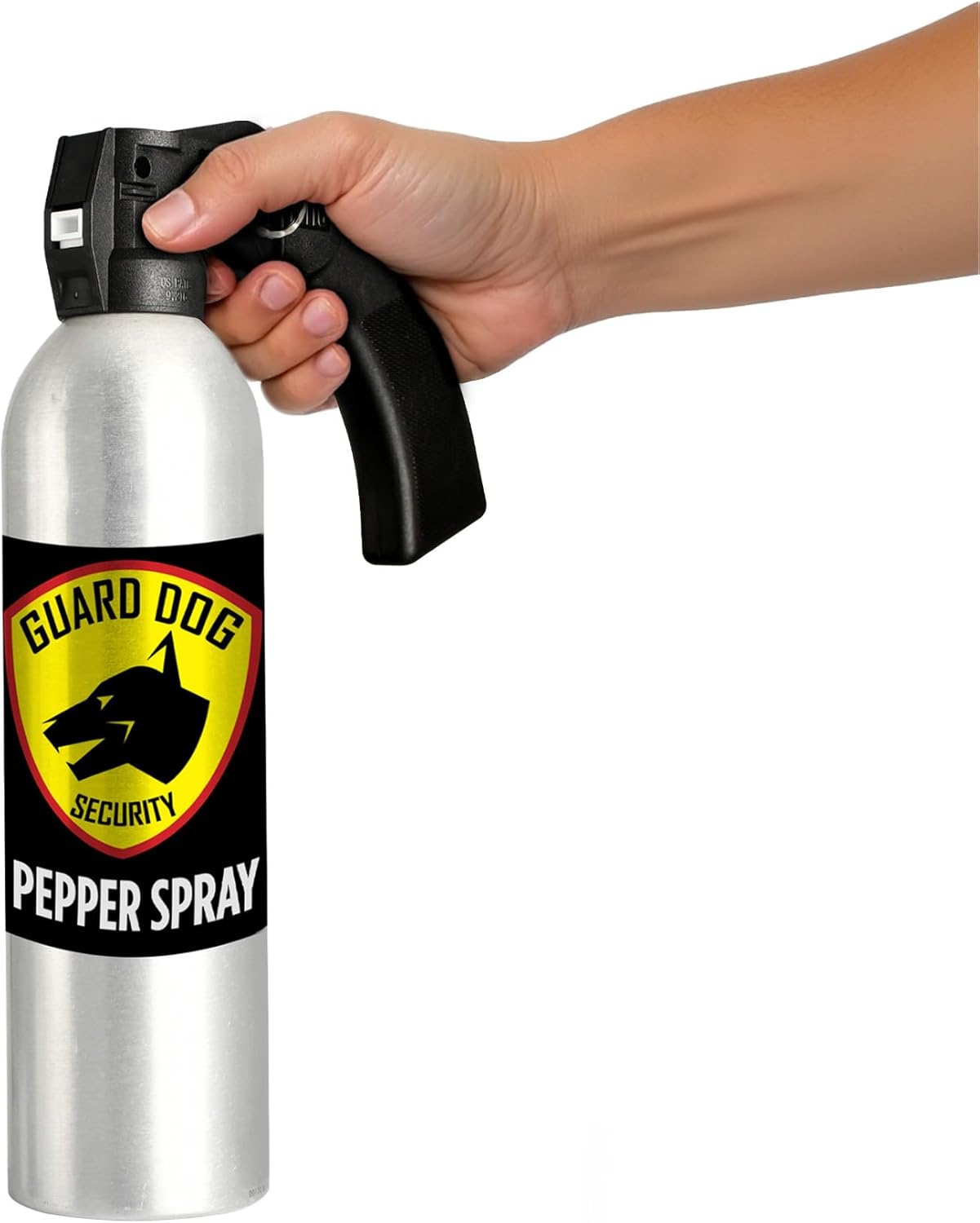 Guard Dog Security Large Self Defense Pepper Spray 24 oz, Maximum Strength Self-Defense Spray with Pistol Grip, 45-Foot Range, Easy Access Outdoor Personal Protection, Crowd Control