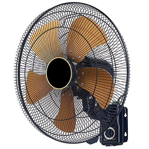 CYY 18'/45 cm Vintage Ventilador de Pared Oscilante, Mecánico Ventilador Refrigeración de Montaje en Pared Silencioso, para Dormitorios Oficinas Hogar (Negro)