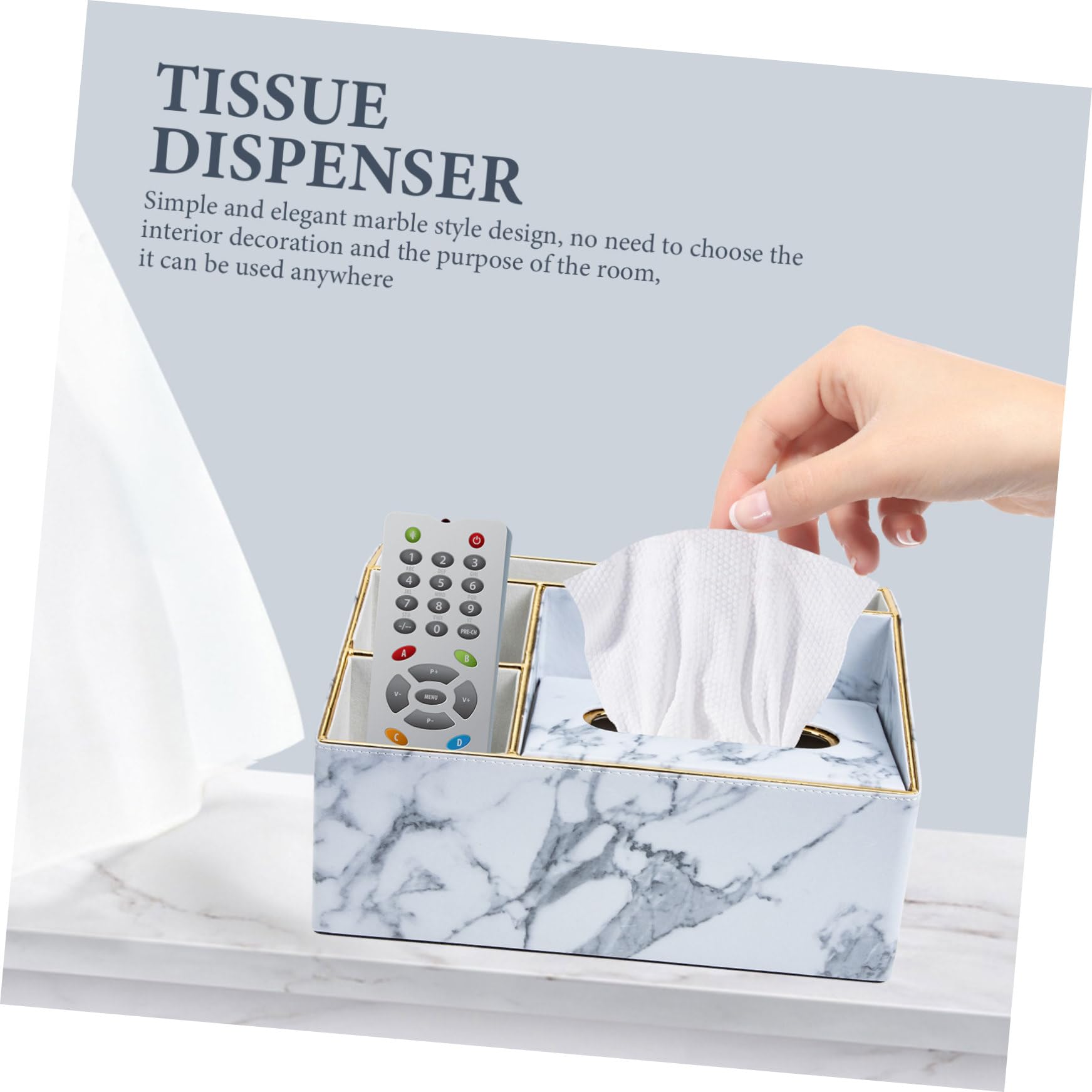 Pu-fernbedienungs-organizer Für Schreibtisch Taschentuchetui Mit Multi-design Fernbedingungshalter Und Taschentuchbehälter Organizer Für Kleinigkeiten