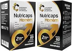 Kit 2 Nutricaps Homem Multivitamínico com Zinco e Magnésio 60 Cápsulas Chikweb