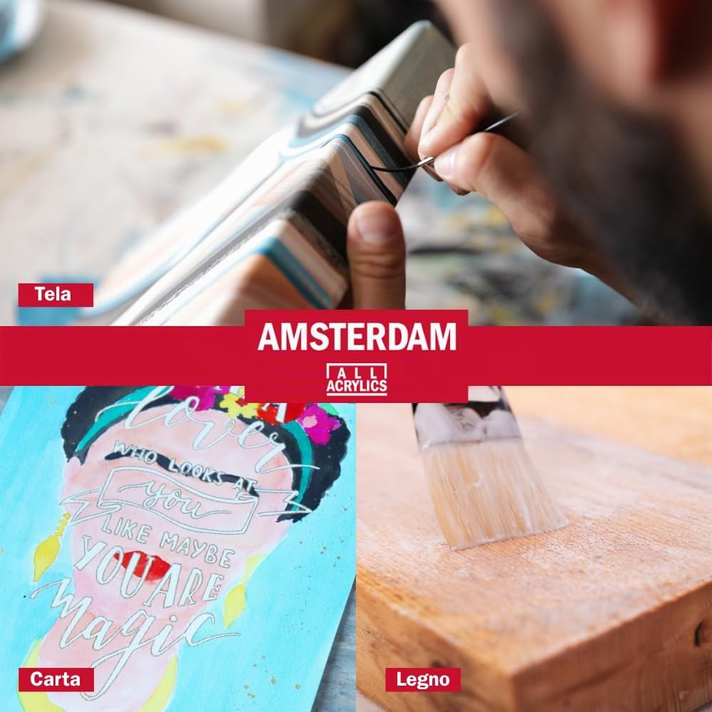 Amsterdam Standard Series Pittura Acrilica Colori Soft Set, 24 x 20 ml - Palette pastello, pigmenti resistenti alla luce, a base d'acqua inodore, adatto a varie superfici, confezione 100% riciclabile