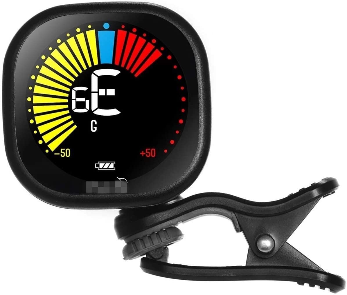 Tuner gitarowy Rechargeable Clip-On Guitar Tuner LCD Kolor Wyświetlacz Clip-On Tuner Odpowiedni dla wielu instrumentów