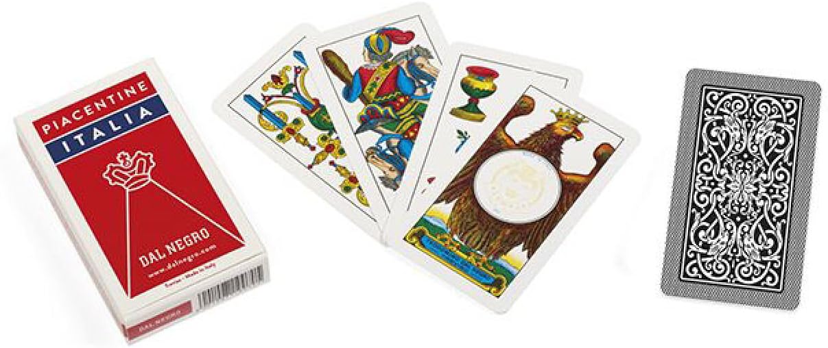 Dal - Piacentine Italia deck of cards, consisting of 40 cards in cardboard, ideal for playing broom and trump