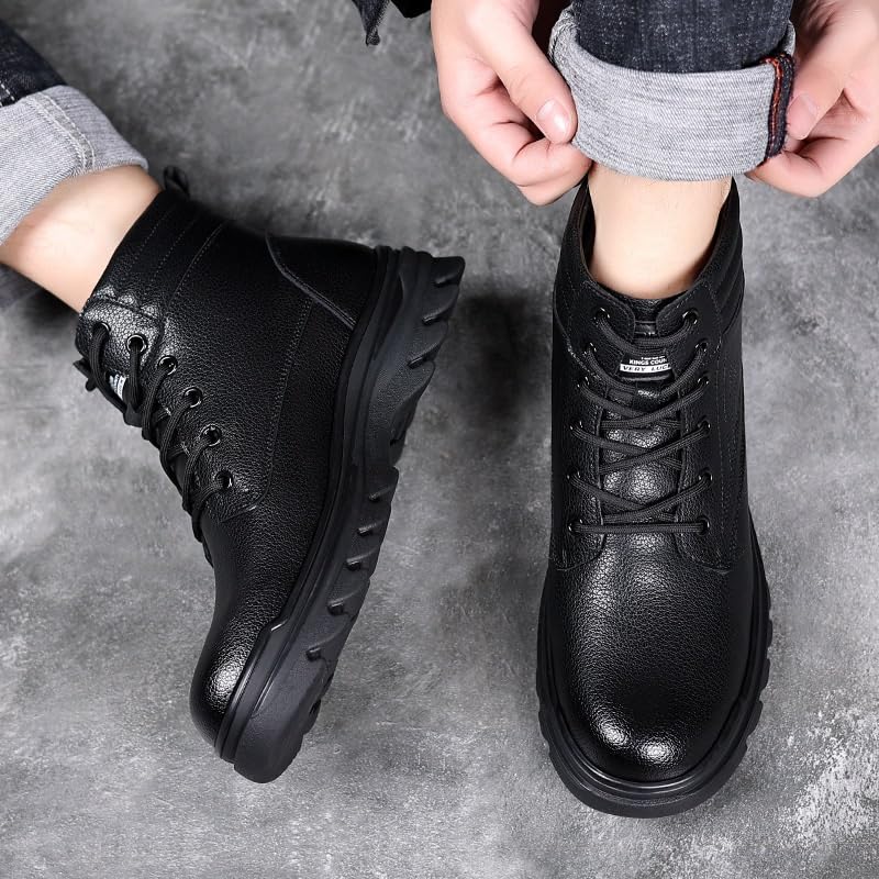 Boots Men's Oxford Lace Up Shoes Thickened High-top Snow Boots Warm Cotton Shoes Comfortable Breathable Rubber Shoes for Men3