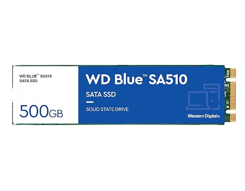 WD Blue SA510 500GB, M.2 SATA SSD, up to 560 MB/s, Includes Acronis True Image for Western Digital, Disk & Cloning Migration, Flexible backup & recovery, ransomware protection