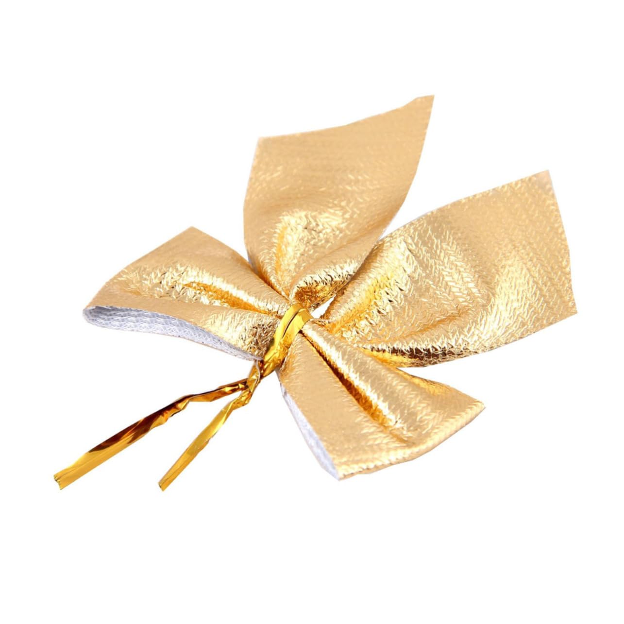 12pezzi Addobbi per Albero di Natale Fiocchi di Nastro Dorati Set da Decorazioni Natalizie per Interni Decorazioni Fai da Te