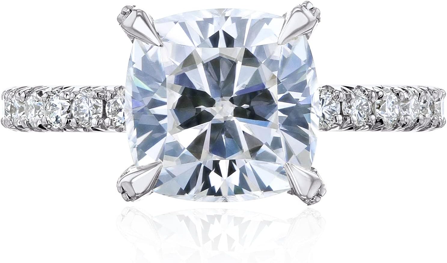 Kobelli Moissanite Engagement Ring - The Cait Cushion Cut in 14k Gold