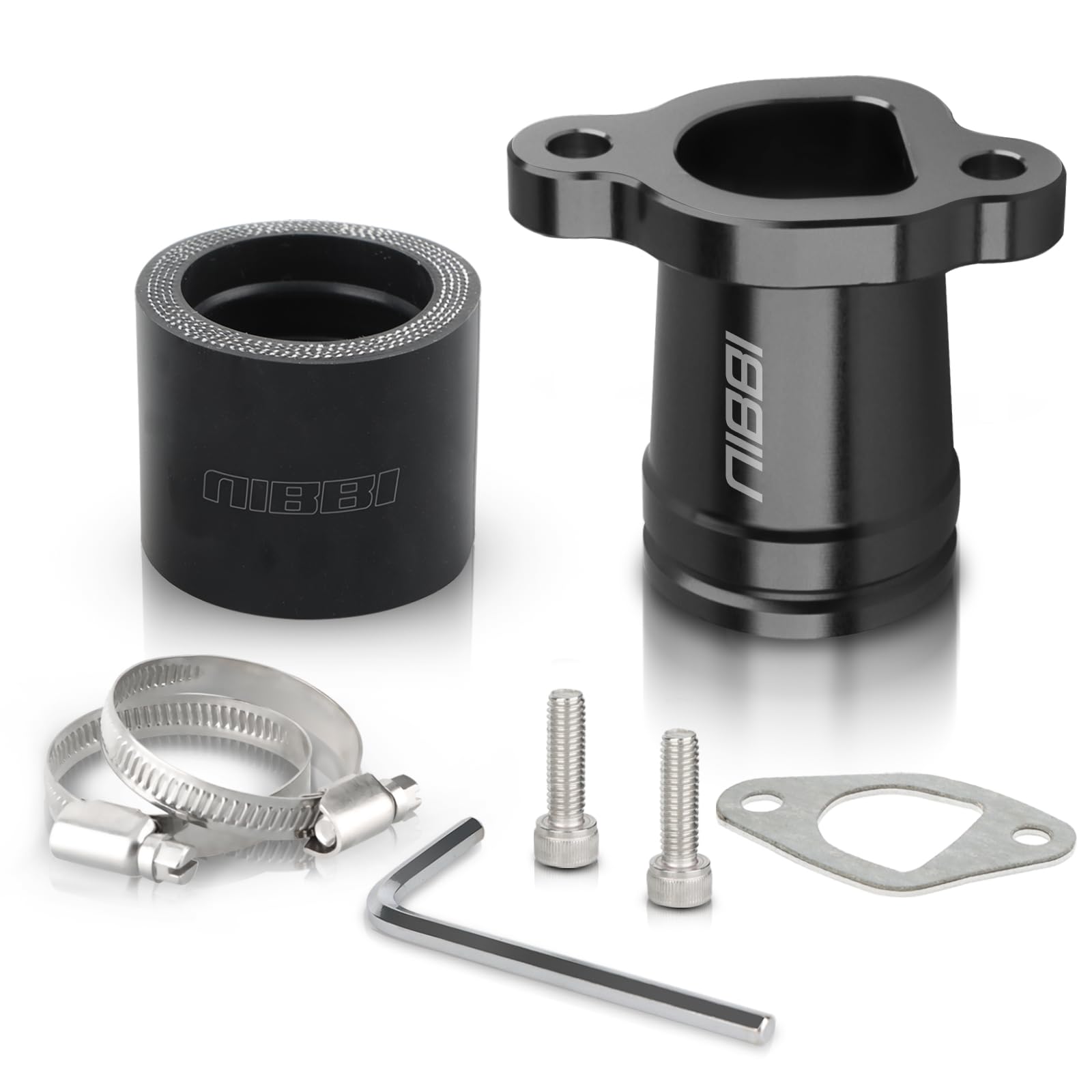 NIBBI Predator 212 Intake Manifold,212 Predator Performance Part Intake Pipe Inlet Manifold For Mini Bike 196cc/212cc/224cc Engine GX160 GX200 225RS(Black)