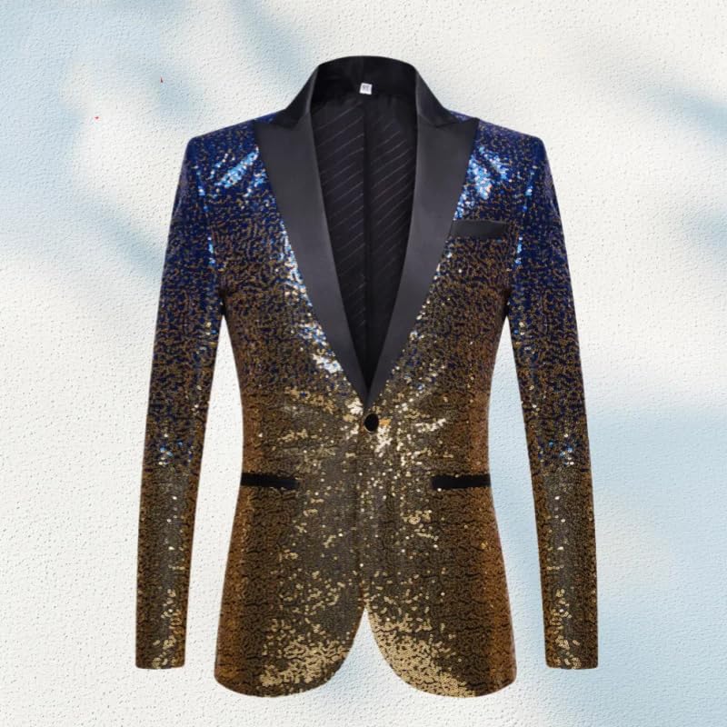 Men Sequins Suit Stage Elegant Party Dresses Nightclub Host Men's Wedding Blazers Jackets2