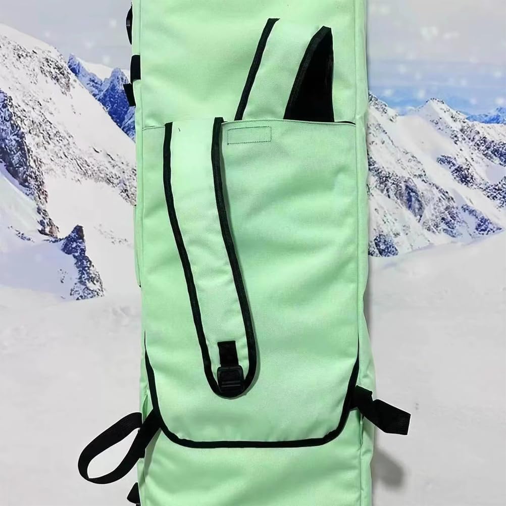 Waterproof Snowboard Bag with Wheels Roller Snowboard Bag Padded 3 Outside Bags Extendable from 160-170CM, for Air Travel, Fit Single Ski/2 Sets Skis