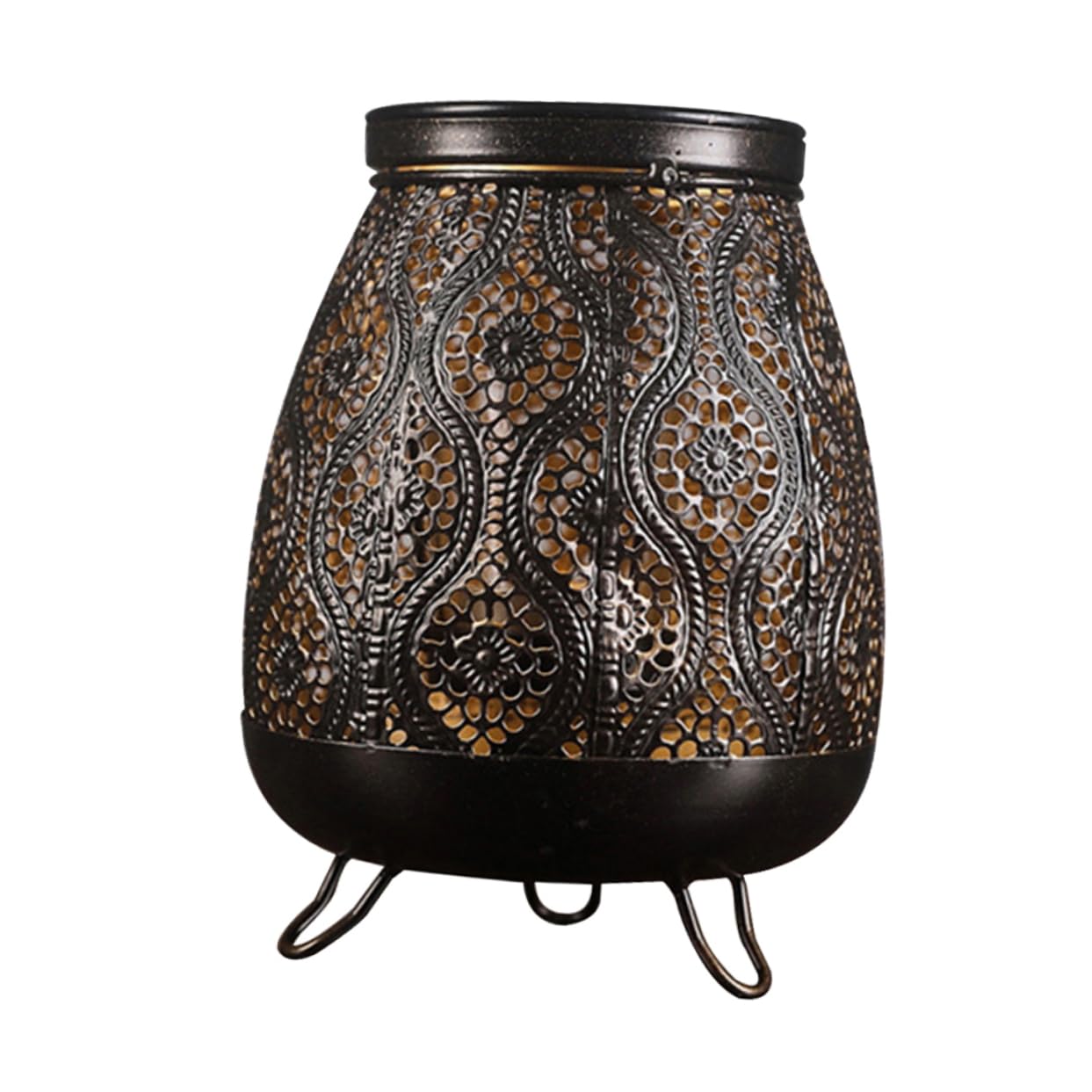 Cabilock 1pc Wrought Iron Lantern Ornament Home Lantern Decor Lantern Home Decor Iron Art Adornment Iron Art Handicraft Iron Art Lantern Handicraft Lantern Home Ornament Lantern Adornment