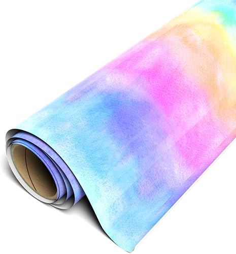 Siser EasyPSV Patterns - Rollo de 11.8 pulgadas x 3 pies, vinilo permanente autoadhesivo para manualidades (arcoíris de acuarela)