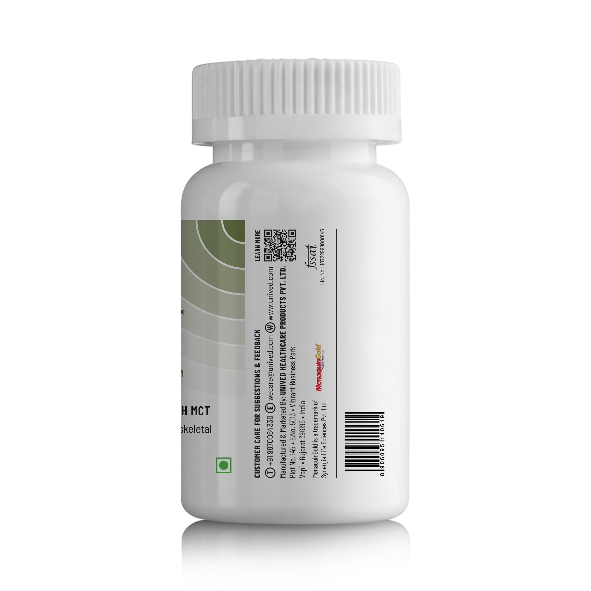 Unived Vitamin K2-7 (MenaquinGold) 55mcg, Plant-Based Vitamin MK-7, For Optimal Calcium Absorption, Heart & Bone Health 3