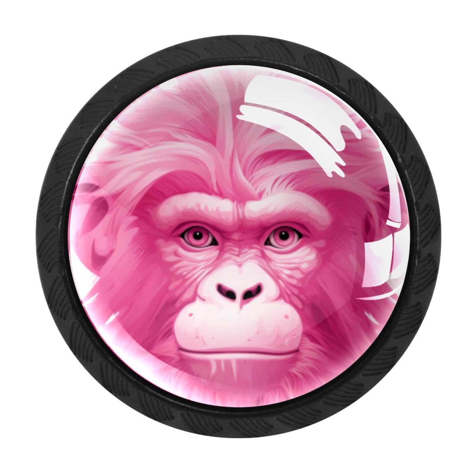 Chenzzzz Multicolored 13 4 Pieces Kitchen Cabinet Knobs Pink Monkey Orangutan Drawer Knobs Dresser Knobs Drawer Pulls Door Knobs Dresser Drawer Handles Knobs For Dresser Drawers