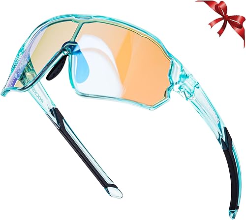 ROCKBROS Gafas de sol deportivas fotocromáticas para niños y niñas, jóvenes, MTB Biking para niños de 8 a 14 años