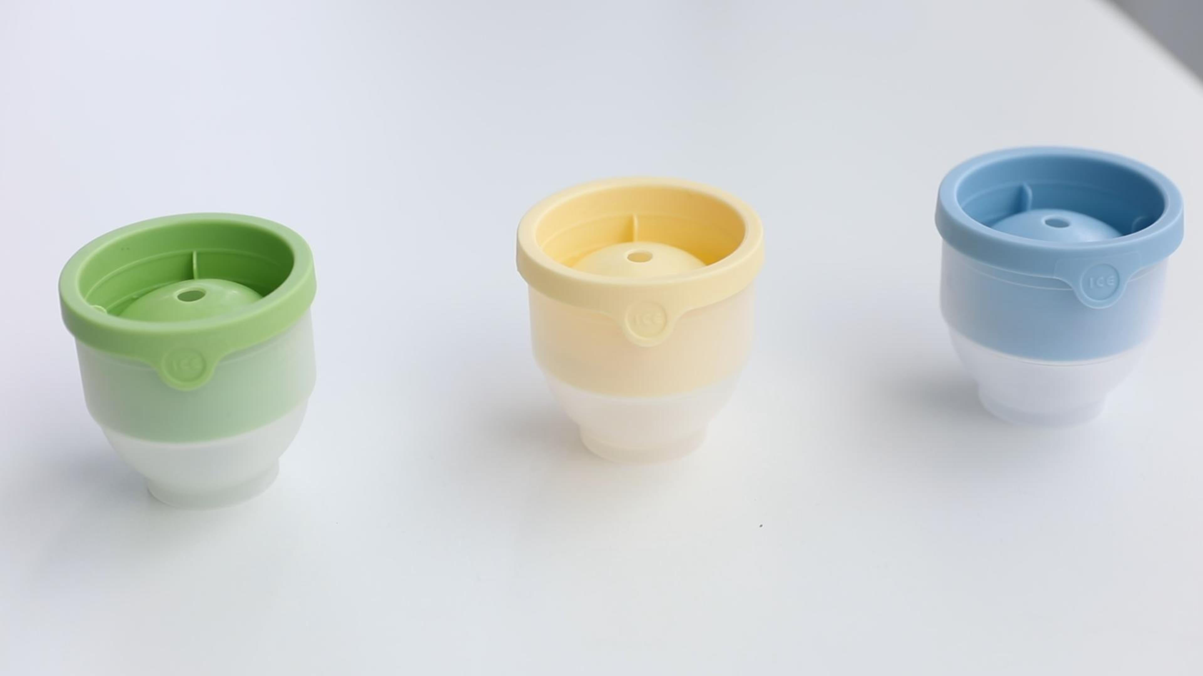 Moldes para hielo redondos con tapa 2 unidades silicona miniatura 7