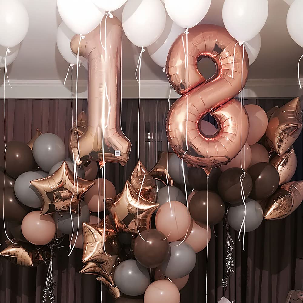 Foil Globo Número 5 Azul 40" (101cm), Inflable Helio o aire, Gigante Numeros 0-9, 10-19, 20-29, 30-100, Grande Globos Decoración para La Boda Aniversario y Cumpleaños Fiestas — view 18