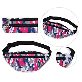 Fanny Pack for Men & Women, Fashion Waterproof Waist Packs with Adjustable Belt, Casual Bag Bum Bags for Travel Sports Running.(Camo Gray)