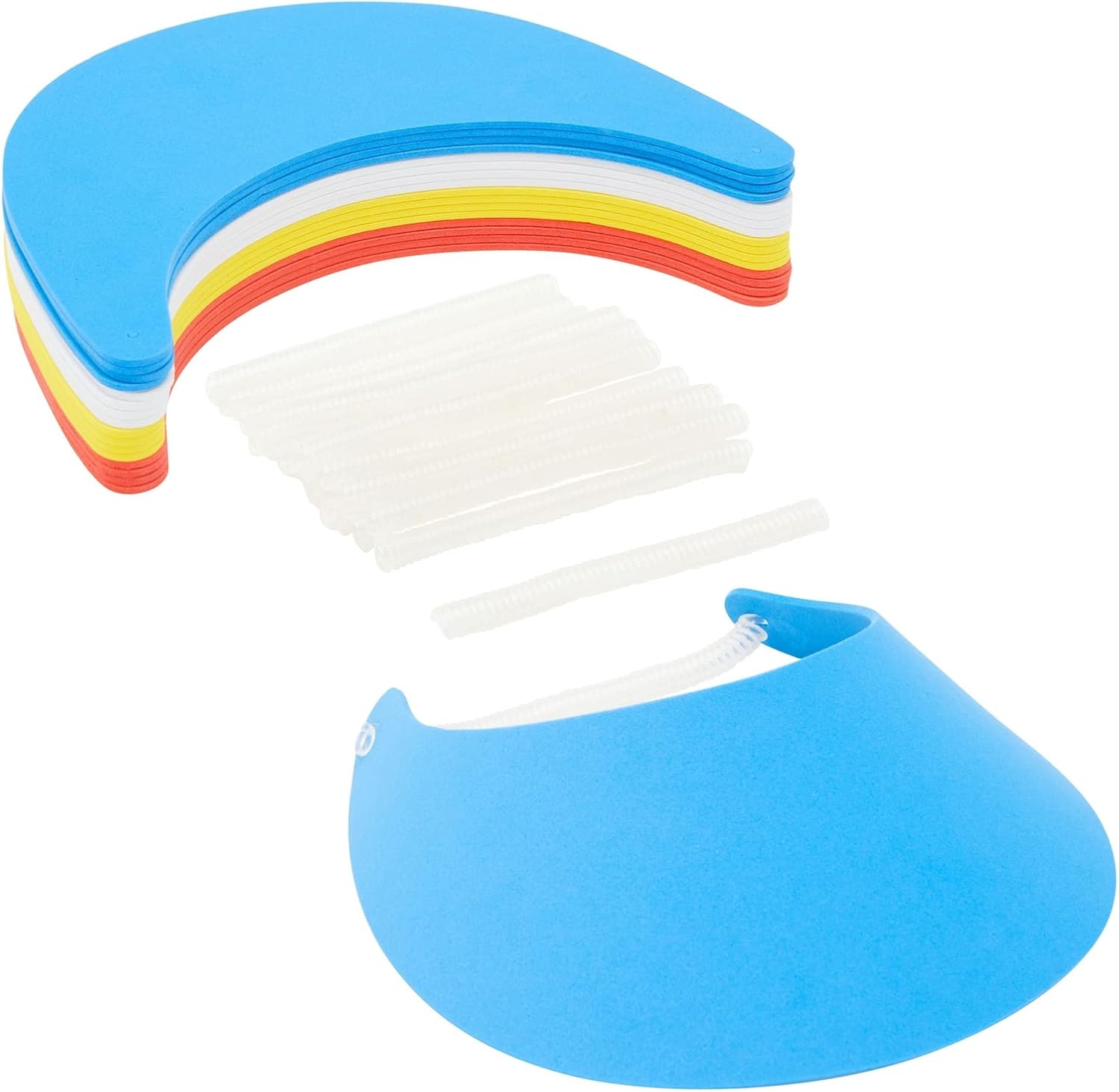 Genie Crafts Foam Visors 16Pack Adjustable Visors, EVA Sun Visor, 9.