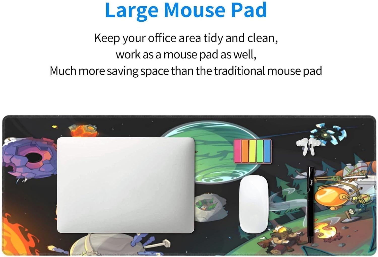 Gaming Mouse Pad, Outer Wilds System Mouse Pad Large Extended Computer Mouse Mat Keyboard Full Desk Mousepad for Gaming, Office, Home 11.8x31.5 Inch