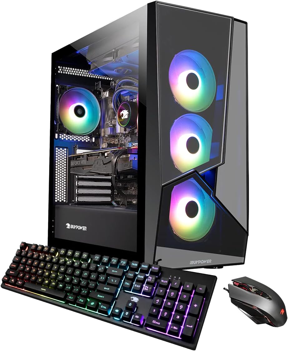 iBUYPOWER Pro Gaming PC Computer Desktop SlateMR 304i (Intel i9-11900KF 3.5GHz, GeForce RTX 3070 Ti 8GB, 32 GB DDR4 RAM, 1TB NVMe SSD + 2 TB HDD, WiFi Ready, Windows 11 Home)
