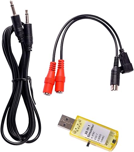 Simulador de vuelo USB de avión RC 2024 30 en 1 con cables para G7 Phoenix 5.0 Aerofly VRC FPV Racing Drone RC Quadcopter