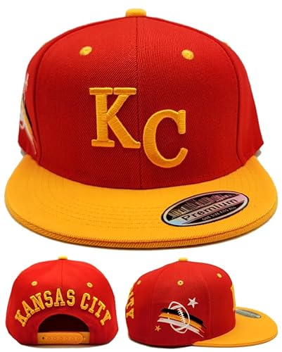 Kansas City New Leader KC Classic Red Gold Era Snapback Hat Cap