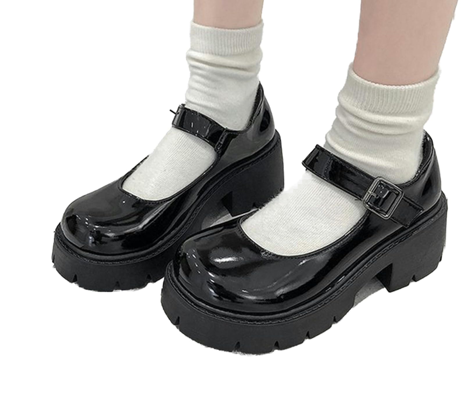 ZIRIA Lolita Shoes Women Mary Jane Shoes Women Vintage Uniform High Heel Shoes Cosplay Plus Size