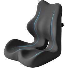 Orthopedic Seat Cushion with Back Support for Office Chair, Upgrade,Gray