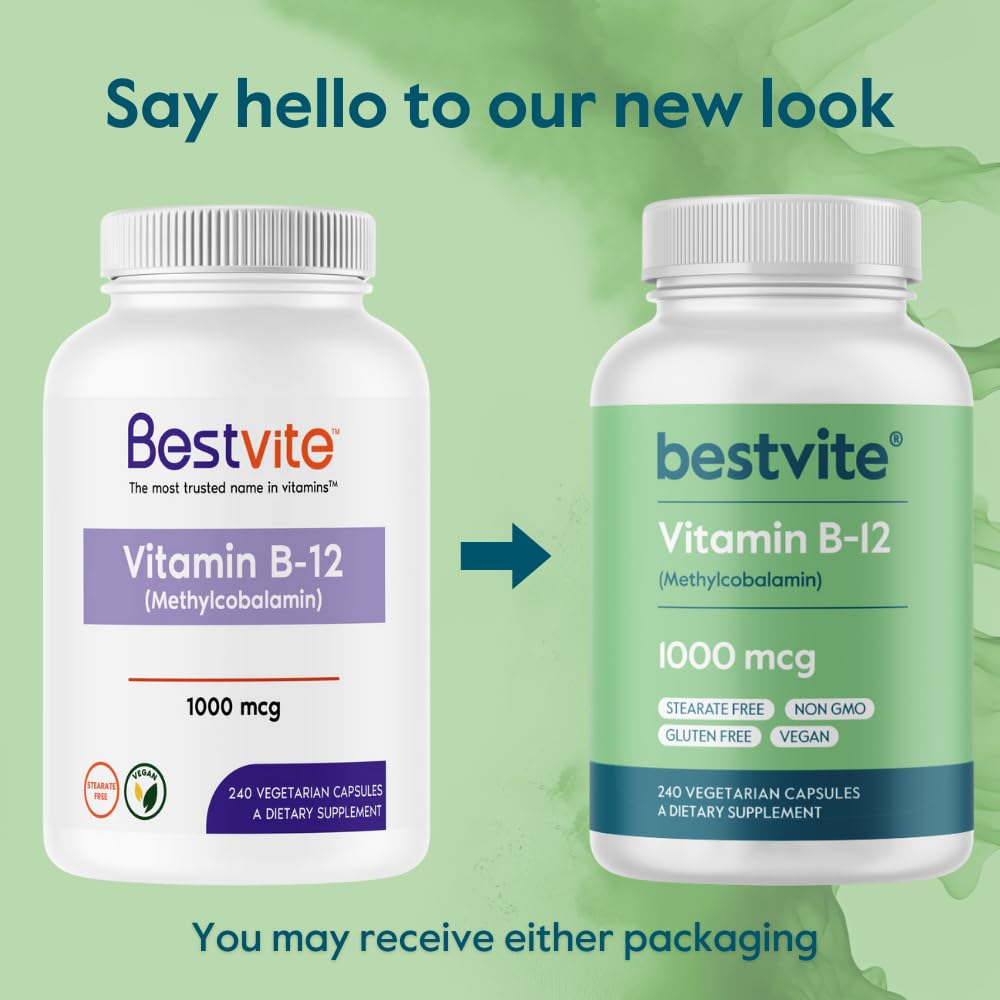 BESTVITE Vitamin B12 (Methylcobalamin) 1000mcg (240 Veg Caps) (Methyl B12) — Amazon image 7