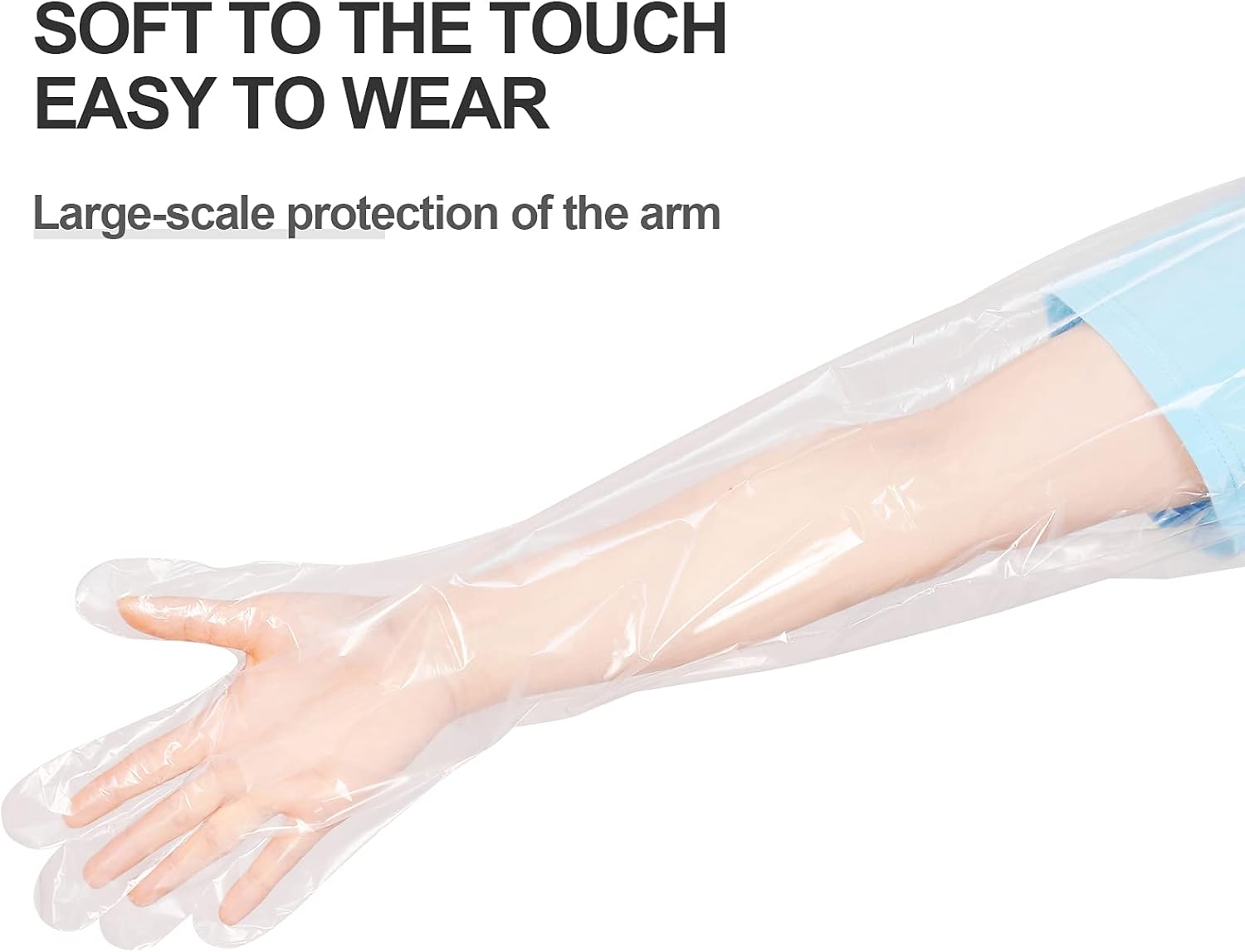 SMBHLS 50pcs Disposable Long Arm Gloves Veterinary Insemination Gloves