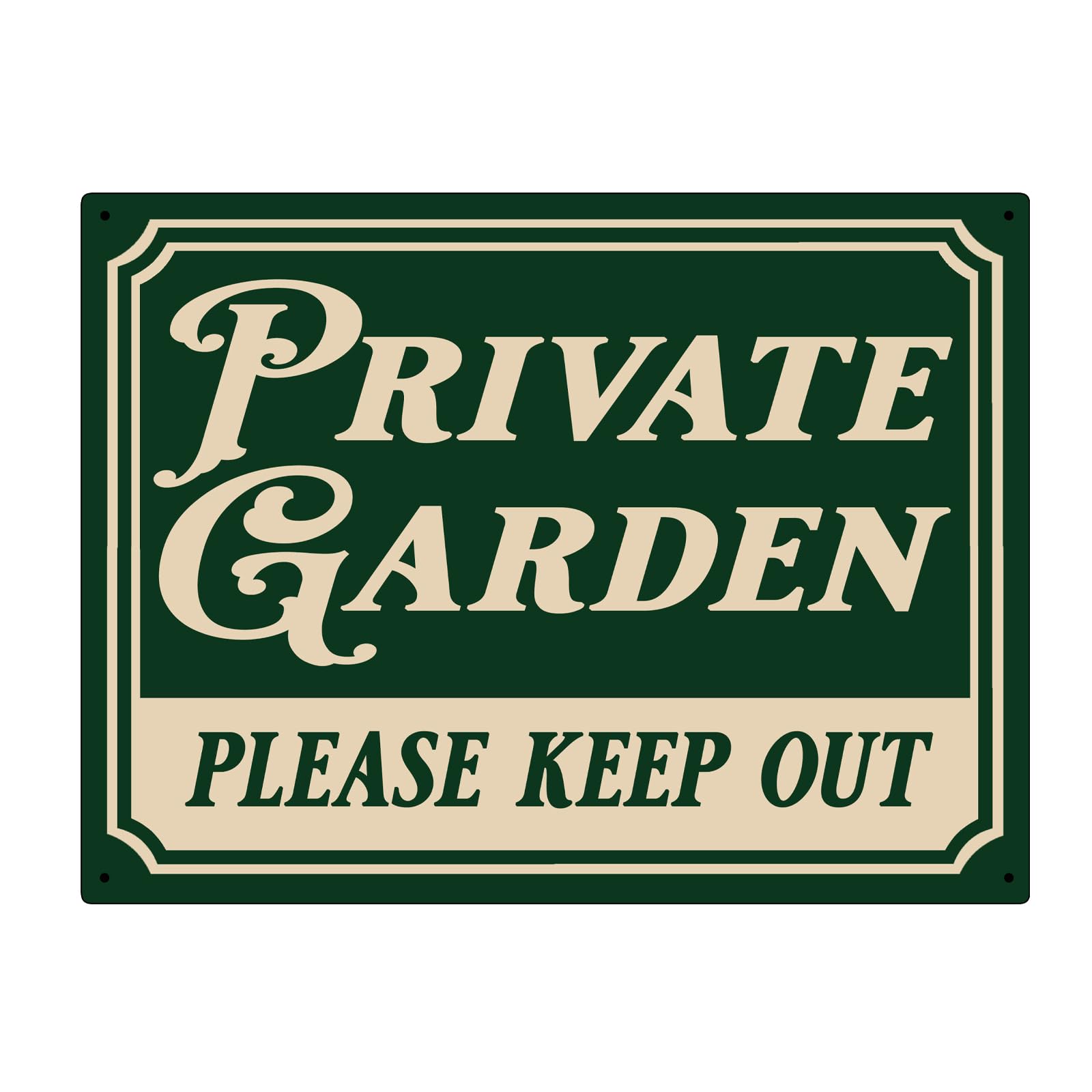 Private Garden Please Keep Out, Sign. Tough, Durable and Rust Proof Weatherproof Tin Metal Sign/Plaque (A3)