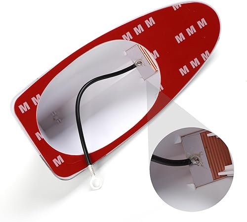 Miniatura 2 de Antena universal de aleta de tiburón para automóvil, señal de radio AMFM, cubierta de antena de decoración aérea para automóvil, SUV, camión (fibra