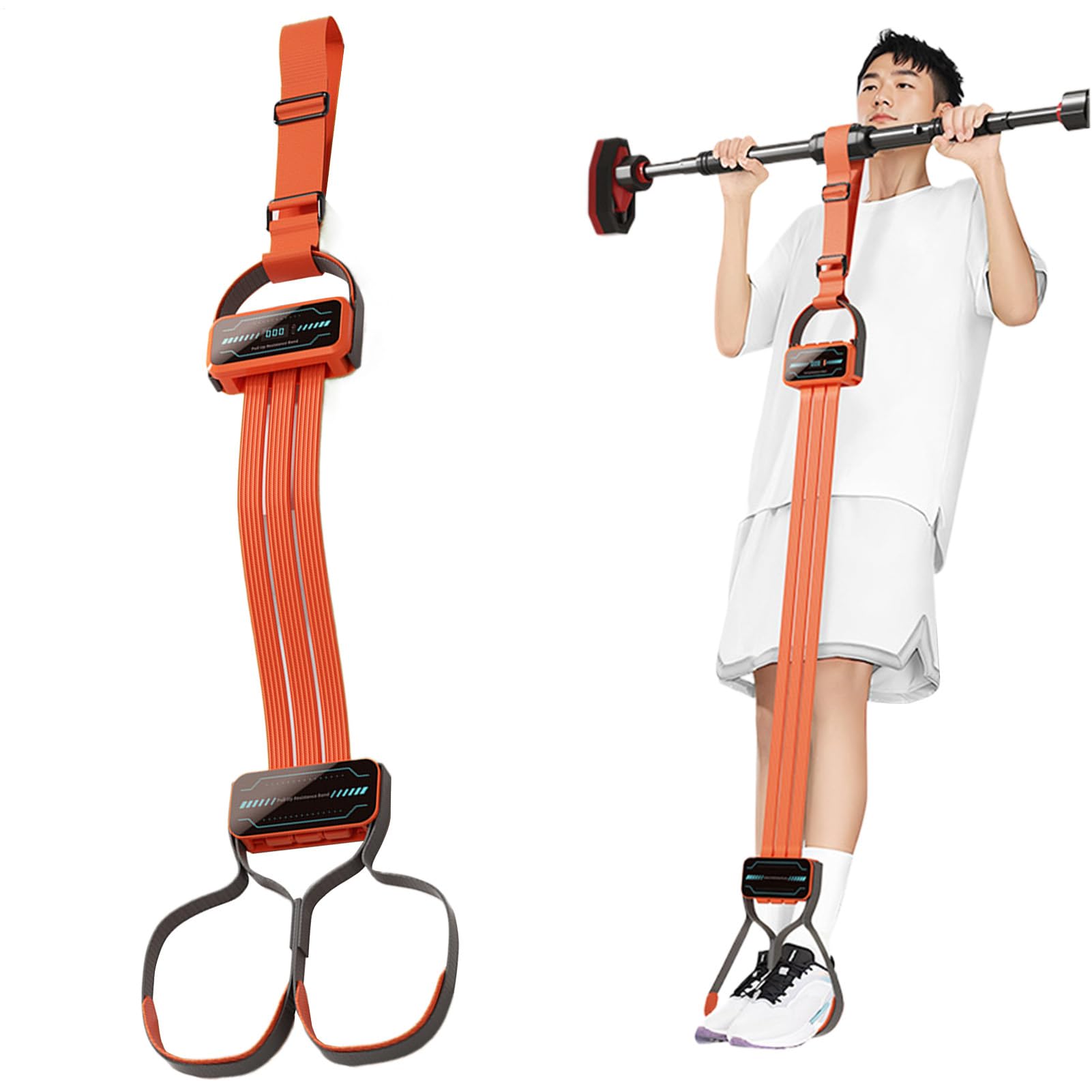 Elastici di supporto per trazioni, elastici per fitness, regolabili, antiscivolo, per sollevamento pesi, riabilitazione, per palestra o casa, per