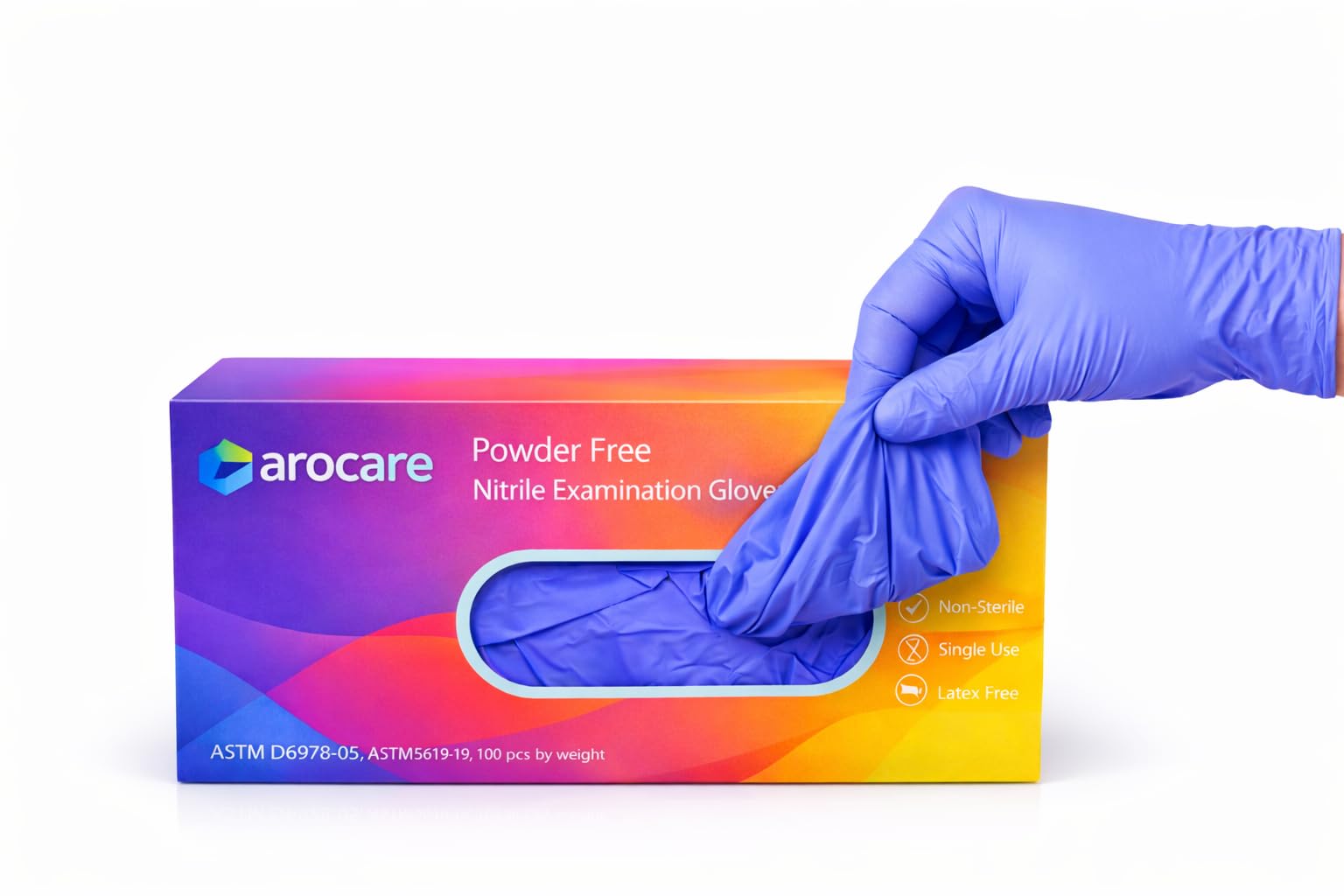 AroCare Guantes de nitrilo, desechables, sin polvo, sin látex, guantes protectores para múltiples usos, cocina, limpieza y más, 1000 guantes de 4 mil, tamaño mediano (paquete de 1000)