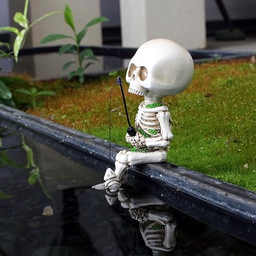 Miniatura 7 de GANAZONO Decoración de esqueleto para acuario, cráneo, peces, reptiles, tanque, decoración, pesca, cráneo, estatua, resina, esqueleto, esculturas,