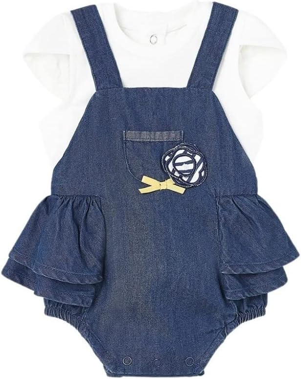 Mayoral Denim Dungaree Set for Baby-Girls Denim