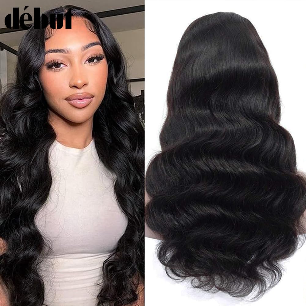DÉBUT Body Wave Lace Front Wig Human Hair 13×4 Lace Front Wigs for Women HD Lace Front Wig Human Hair 180% Density Pre Plucked with Baby Hair Glueless Wigs (24 inches - Image 2