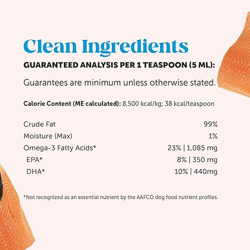 Miniatura 7 de Aceite de salmón salvaje de Alaska, aceite de pescado omega-3 para perros y gatos, ácidos grasos, aceite de salmón para perros, salud de la piel y