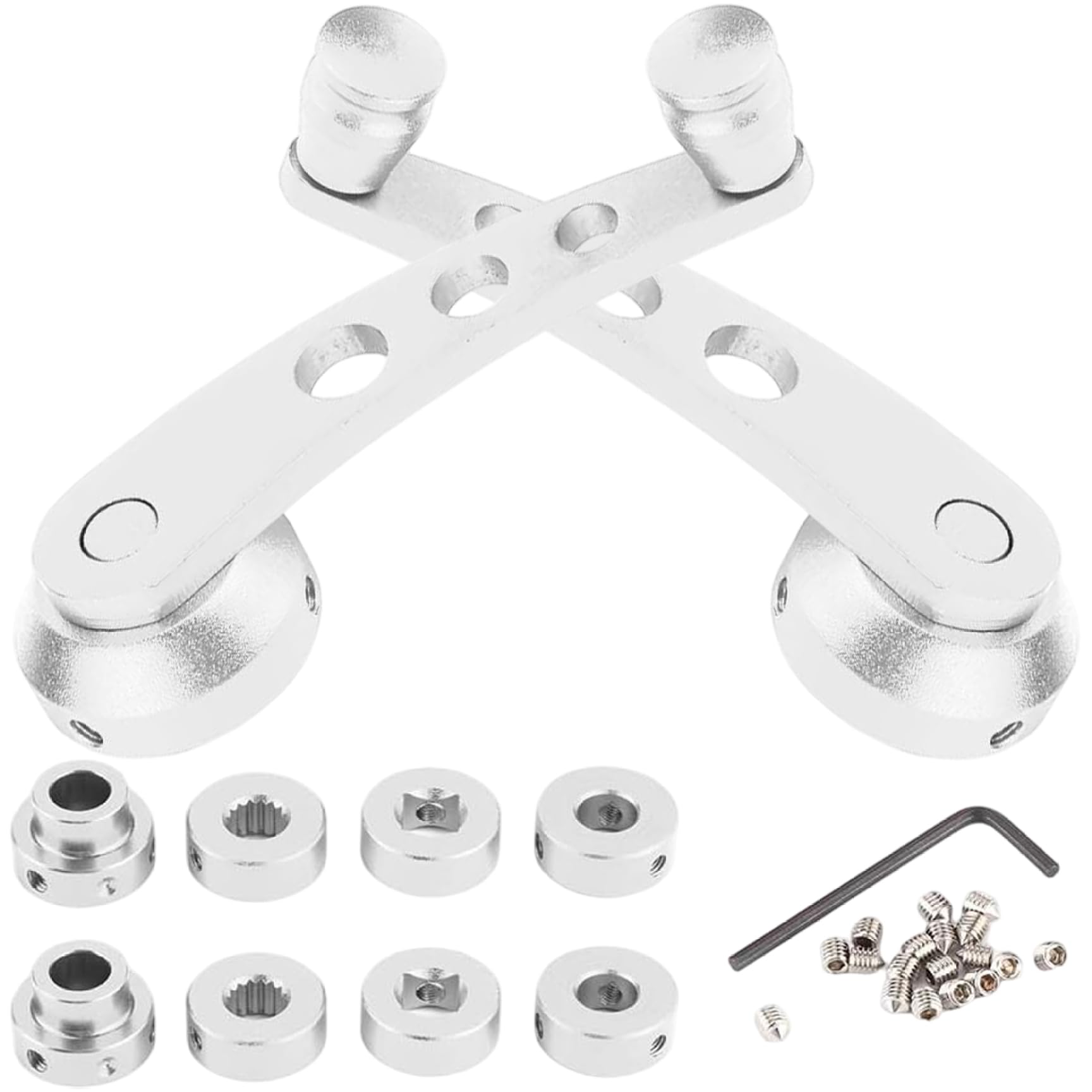 Nirelief 2PCS Window Crank Handle Replacement, Aluminum Alloy Window Crank, Universal Car Door Accessories