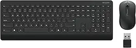Incase Combo de teclado e mouse sem fio 900 para desktop – projetado pela Microsoft – teclas sensíveis ao toque, design ambidestro, teclas de atalho personalizáveis, duração da bateria de dois anos